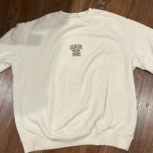 cream urban outfitters crew-neck